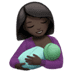 🤱🏿 breast-feeding: dark skin tone display on Apple